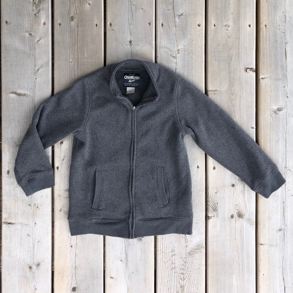 OshKosh B’gosh Grey Zippered Sweater Size 6